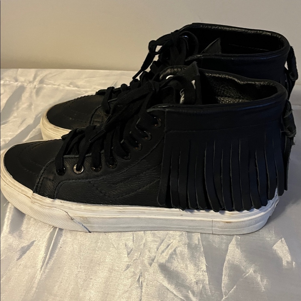 Vans fringe Black High-Top Sneakers with Fringe - Picture 2 of 5